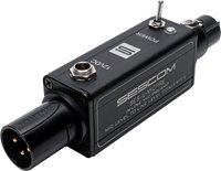 SES-IL-MICPRE Active Inline XLR Microphone Preamplifier with Power Switch & Adapter